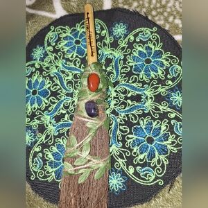 Decorative/Ritual Mini Besom with Gemstones